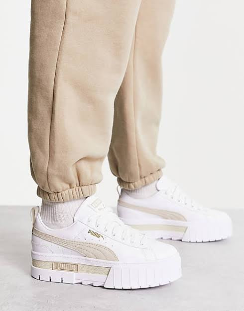 Puma Mayze platform white and stone