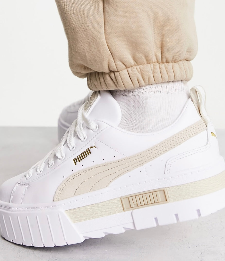 Puma Mayze platform white and stone